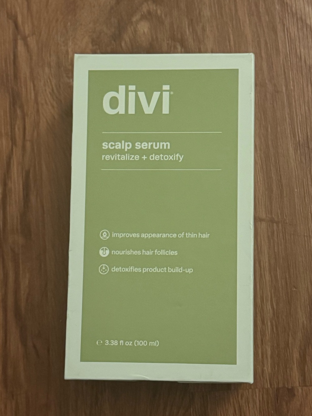 Divi Scalp Serum - Revitalize + Detoxify (Green) sealed 3.38 oz